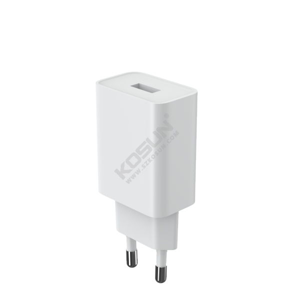 12W Single USB Port European Wall Charger